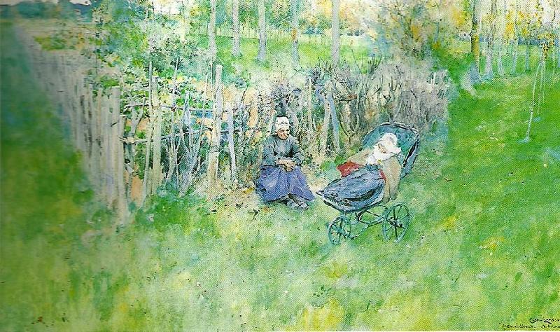 Carl Larsson fickan i det grona Norge oil painting art